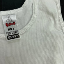 Load image into Gallery viewer, Boys Bonds, white cotton chesty singlet top, GUC, size 8,  