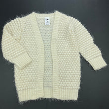 Load image into Gallery viewer, Girls H&amp;T, soft fluffy cardigan / sweater, L: 41cm, EUC, size 2,  