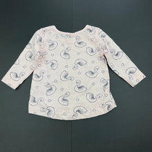 Load image into Gallery viewer, Girls Kids &amp; Co, cotton long sleeve top, swans, EUC, size 000,  