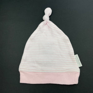 Girls purebaby, organic cotton hat / beanie, GUC, size 0000-000,  