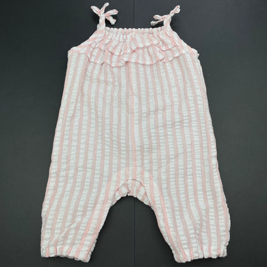 Girls Anko, striped lightweight overalls / romper, FUC, size 000,  