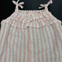 Load image into Gallery viewer, Girls Anko, striped lightweight overalls / romper, FUC, size 000,  
