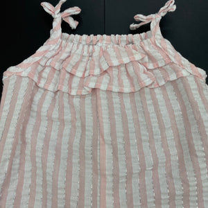 Girls Anko, striped lightweight overalls / romper, FUC, size 000,  