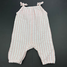 Load image into Gallery viewer, Girls Anko, striped lightweight overalls / romper, FUC, size 000,  