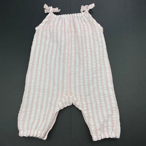 Girls Anko, striped lightweight overalls / romper, FUC, size 000,  