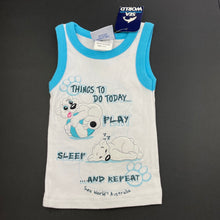 Load image into Gallery viewer, unisex Sea World, cotton singlet top, NEW, size 000,  