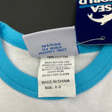 Load image into Gallery viewer, unisex Sea World, cotton singlet top, NEW, size 000,  