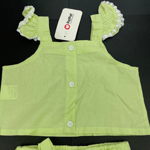 Girls PatPat, lightweight cotton summer top & shorts, elasticated, EUC, size 2,  