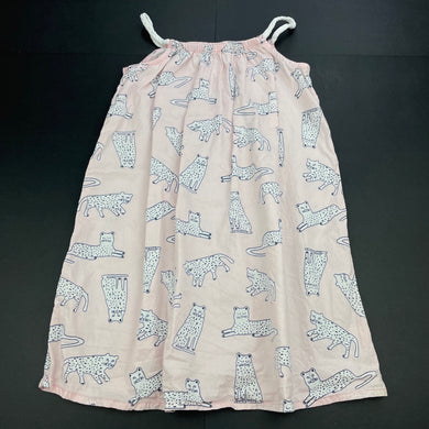 Girls H&T, lightweight cotton summer dress, FUC, size 6, L: 58cm