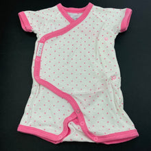Load image into Gallery viewer, Girls Bonds, pink &amp; white cotton romper, EUC, size 0000,  