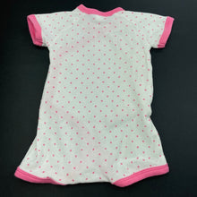 Load image into Gallery viewer, Girls Bonds, pink &amp; white cotton romper, EUC, size 0000,  