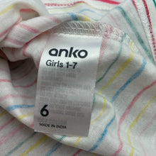 Load image into Gallery viewer, Girls Anko, striped cotton casual summer dress, EUC, size 6, L: 61cm