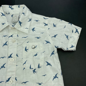 Boys Target, cotton short sleeve shirt, birds, EUC, size 3,  