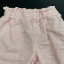 Load image into Gallery viewer, Girls Target, pink cotton pants / bottoms, elasticated, EUC, size 000,  