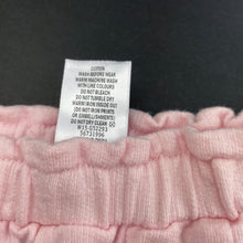 Load image into Gallery viewer, Girls Target, pink cotton pants / bottoms, elasticated, EUC, size 000,  