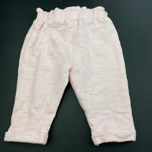 Load image into Gallery viewer, Girls Target, pink cotton pants / bottoms, elasticated, EUC, size 000,  