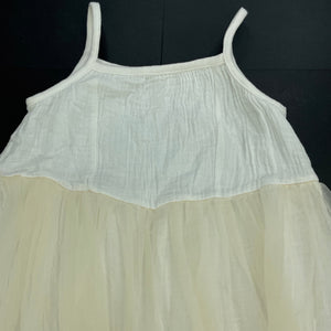 Girls Ma Mer, crinkle cotton & tulle summer dress, armpit to armpit: 27.5cm, size label removed, FUC, size 3-4, L: 57cm