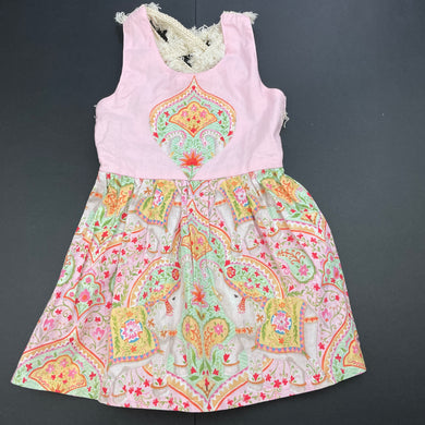 Girls Mini Mooches, cotton summer dress, elephants, FUC, size 1, L: 47cm