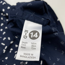 Load image into Gallery viewer, Boys KID, navy lightweight cotton short sleeve shirt, EUC, size 14,  