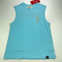 Load image into Gallery viewer, Boys Mambo, blue cotton singlet / tank top, NEW, size 8,  