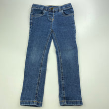 Load image into Gallery viewer, Girls Anko, blue stretch denim jeans, adjustable, Inside leg: 39cm, GUC, size 3,  