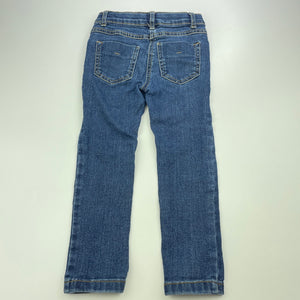 Girls Anko, blue stretch denim jeans, adjustable, Inside leg: 39cm, GUC, size 3,  