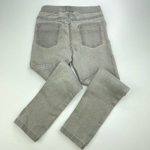 Girls 1964 Denim Co, grey stretch denim jeggings, elasticated, Inside leg: 47cm, EUC, size 6,  
