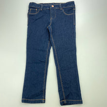 Load image into Gallery viewer, Girls Emerson, dark stretch denim jeans, adjustable, Inside leg: 42cm, EUC, size 4,  