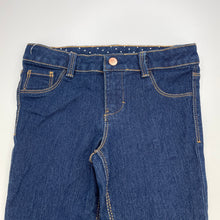 Load image into Gallery viewer, Girls Emerson, dark stretch denim jeans, adjustable, Inside leg: 42cm, EUC, size 4,  