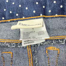Load image into Gallery viewer, Girls Emerson, dark stretch denim jeans, adjustable, Inside leg: 42cm, EUC, size 4,  