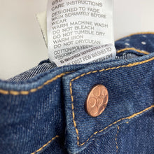 Load image into Gallery viewer, Girls Emerson, dark stretch denim jeans, adjustable, Inside leg: 42cm, EUC, size 4,  