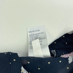 Girls Anko, navy sheer blouse / top, birds, EUC, size 2,  