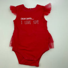 Load image into Gallery viewer, Girls Target, cotton &amp; tulle Christmas romper, GUC, size 00,  
