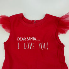 Load image into Gallery viewer, Girls Target, cotton &amp; tulle Christmas romper, GUC, size 00,  