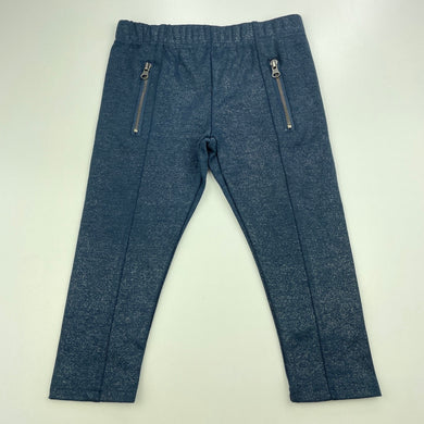 Girls H&T, stretchy pants / bottoms, elasticated, Inside leg: 28cm, GUC, size 1,  