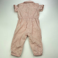 Load image into Gallery viewer, Girls Target, pink cotton / linen jumpsuit, small mark on leg, FUC, size 0,  