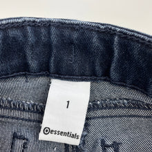 Load image into Gallery viewer, unisex Target, dark stretch denim jeans, adjustable, Inside leg: 25.5cm, GUC, size 1,  