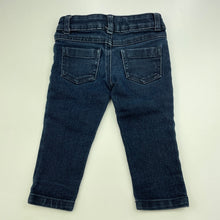 Load image into Gallery viewer, unisex Target, dark stretch denim jeans, adjustable, Inside leg: 25.5cm, GUC, size 1,  