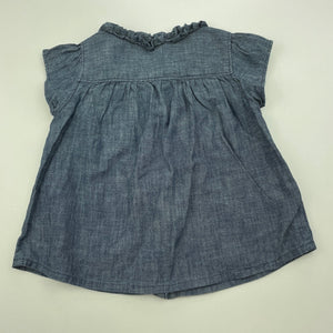 Girls GAP, blue cotton top, GUC, size 1,  