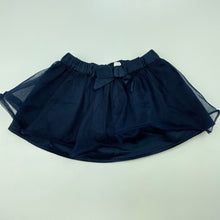 Load image into Gallery viewer, Girls Crazy 8, lined navy tulle skirt, elasticated, L: 18cm, FUC, size 0,  