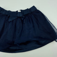 Load image into Gallery viewer, Girls Crazy 8, lined navy tulle skirt, elasticated, L: 18cm, FUC, size 0,  