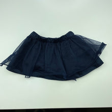 Load image into Gallery viewer, Girls Crazy 8, lined navy tulle skirt, elasticated, L: 18cm, FUC, size 0,  