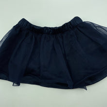 Load image into Gallery viewer, Girls Crazy 8, lined navy tulle skirt, elasticated, L: 18cm, FUC, size 0,  