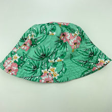 Load image into Gallery viewer, Girls Baby Berry, floral cotton hat / beanie, chin strap, EUC, size 000-00,  