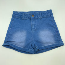 Load image into Gallery viewer, Girls Miss Understood, blue stretch denim shorts, adjustable, GUC, size 8,  