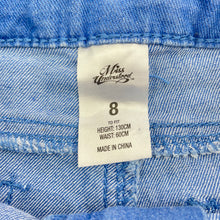 Load image into Gallery viewer, Girls Miss Understood, blue stretch denim shorts, adjustable, GUC, size 8,  