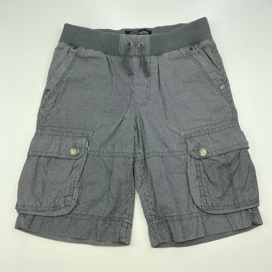 Boys Urban, striped cotton cargo shorts, adjustable, GUC, size 7,  