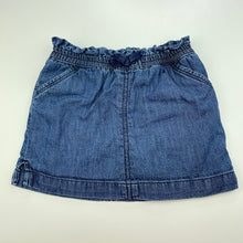 Load image into Gallery viewer, Girls Old Navy, denim skirt, built-in shorts, elasticated, L: 24cm, GUC, size 4,  