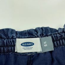Load image into Gallery viewer, Girls Old Navy, denim skirt, built-in shorts, elasticated, L: 24cm, GUC, size 4,  
