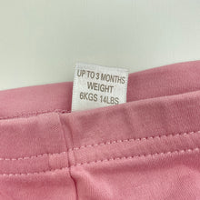 Load image into Gallery viewer, Girls Next, pink cotton leggings / bottoms, elasticated, EUC, size 000,  